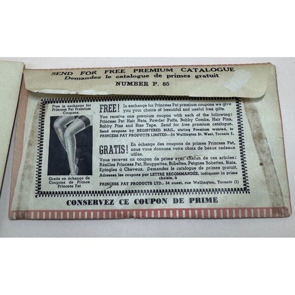 Rare 1920s Princess Pat Silk Slumber Net- Double Mesh, Medium Brown, Toronto Can - Picture 2 of 3